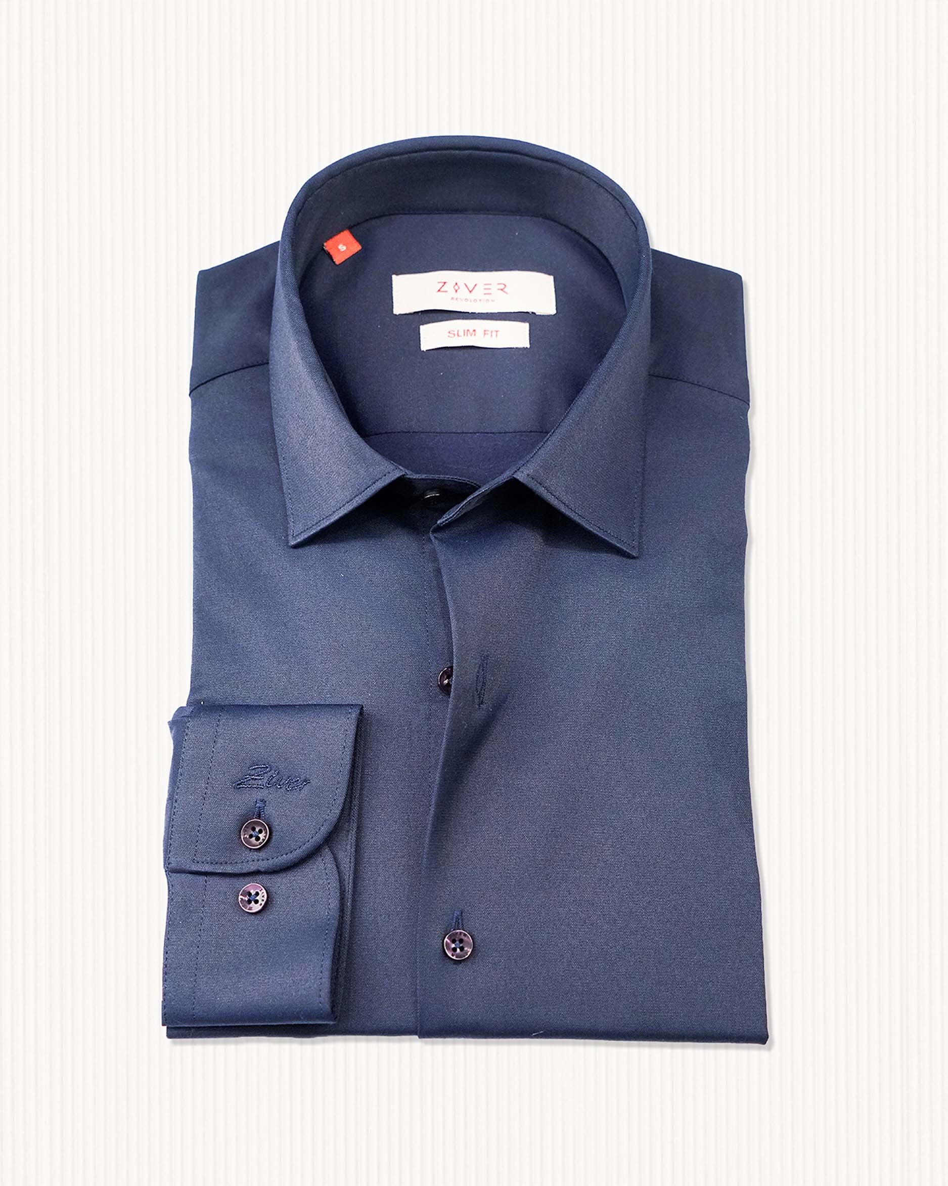 Slim Fit Cotton Blend Solid Shirt