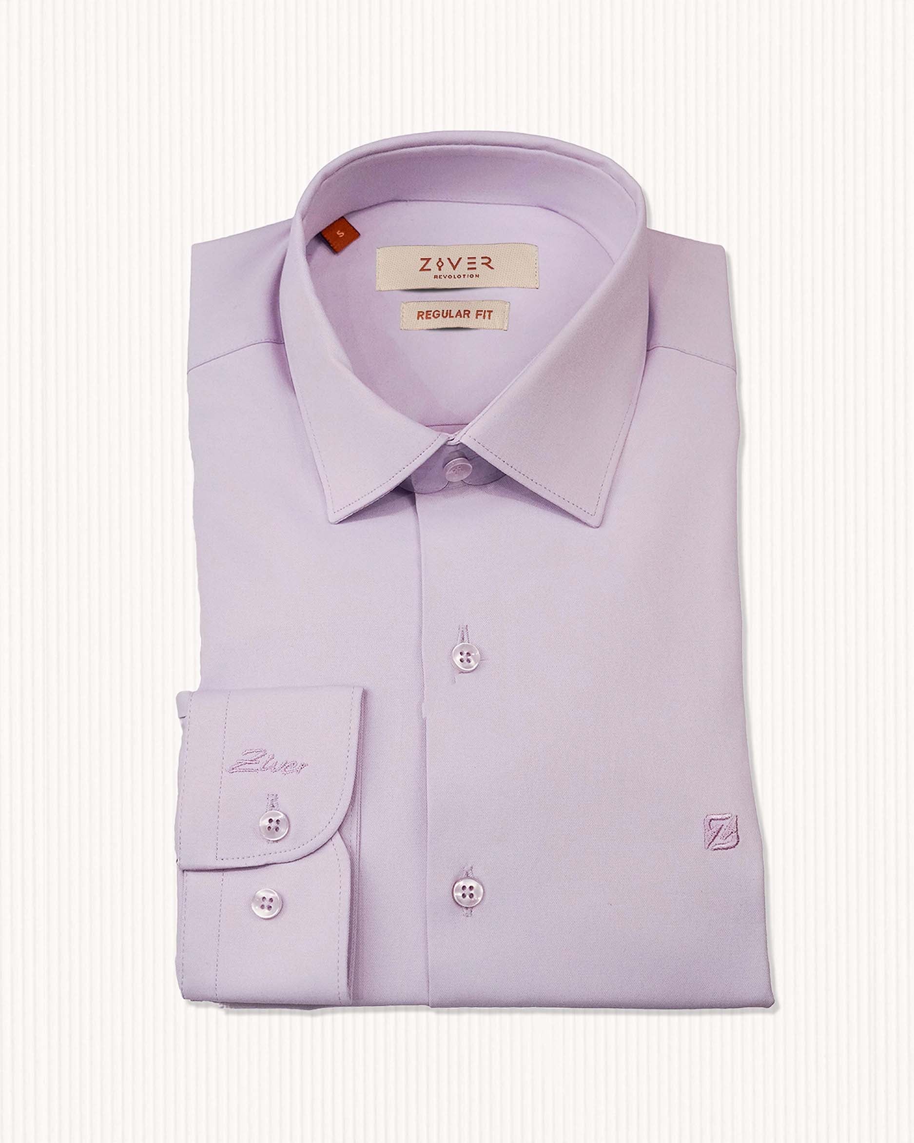 Regular Fit Cotton Blend Solid Shirt
