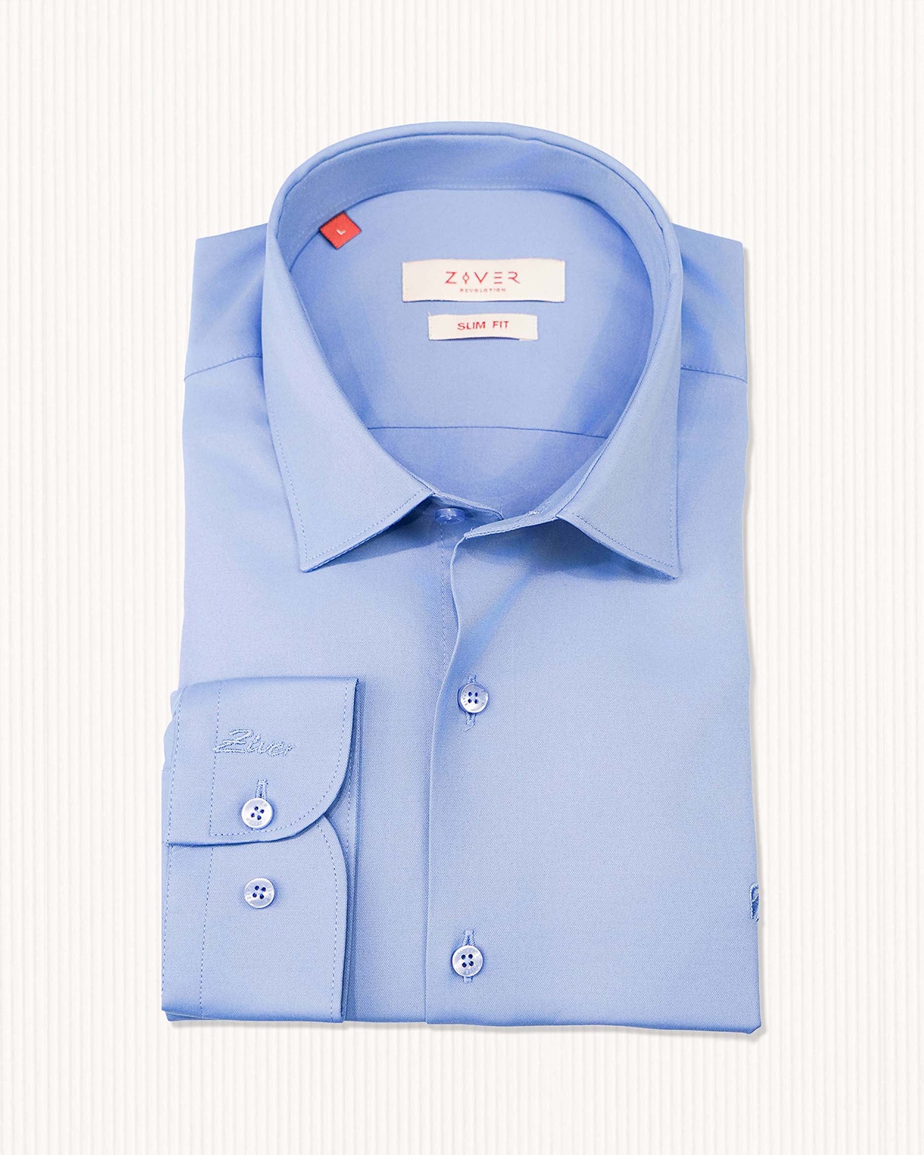 Slim Fit Cotton Blend Solid Shirt