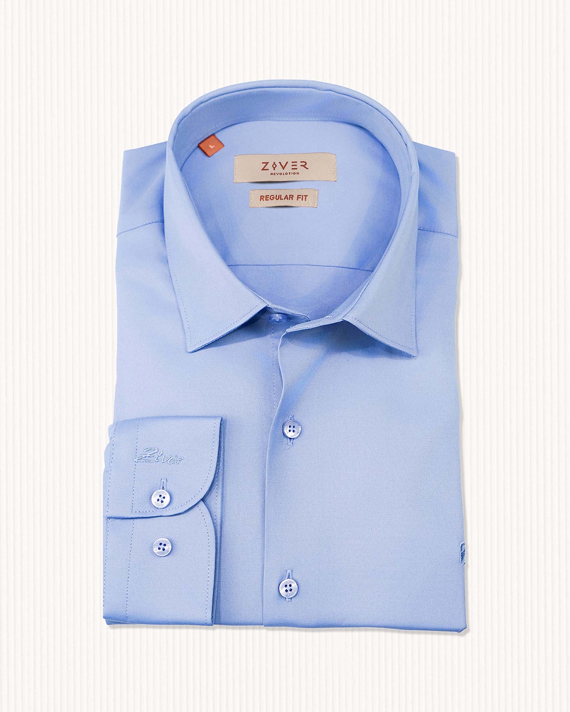 Regular Fit Cotton Blend Solid Shirt