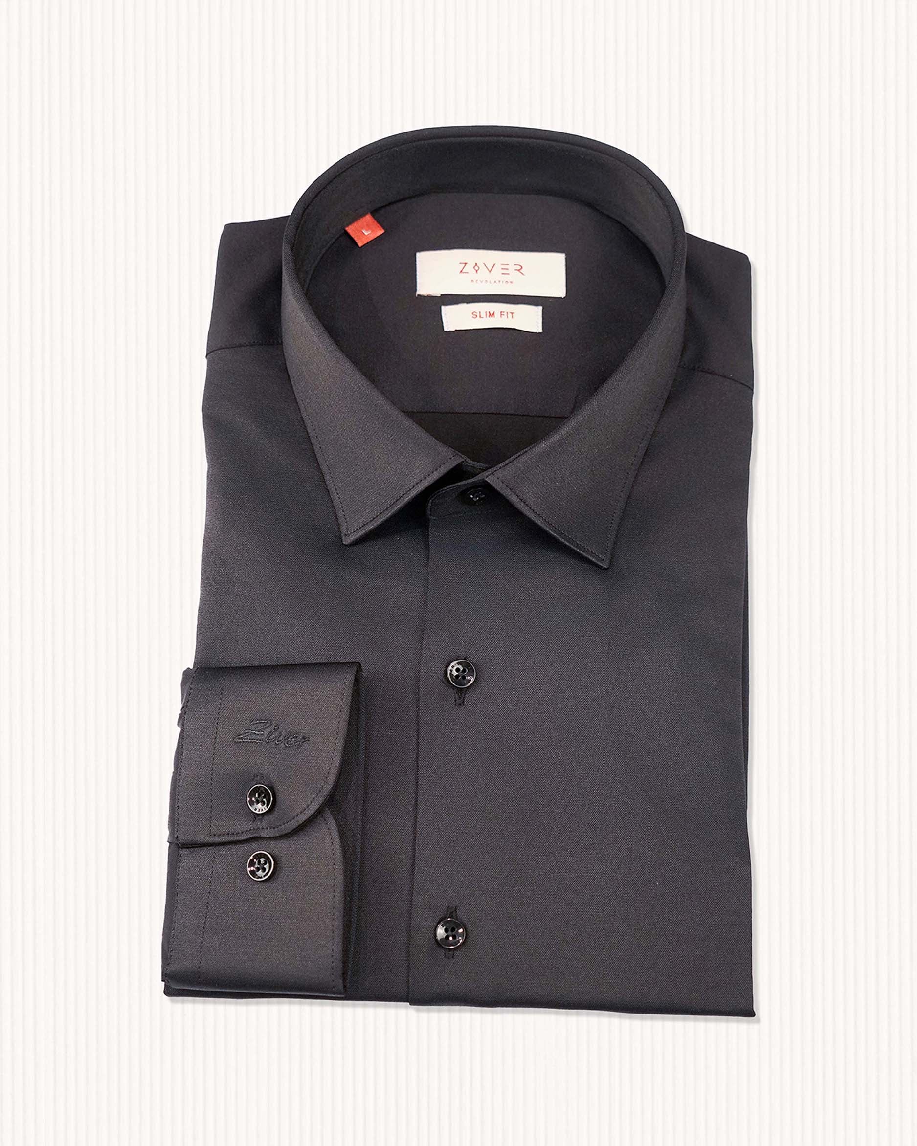 Slim Fit Cotton Blend Solid Shirt