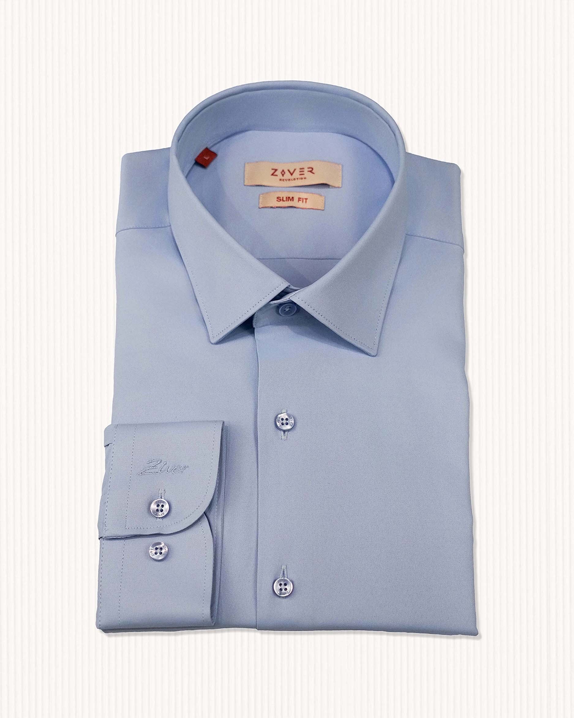 Slim Fit Cotton Blend Solid Shirt