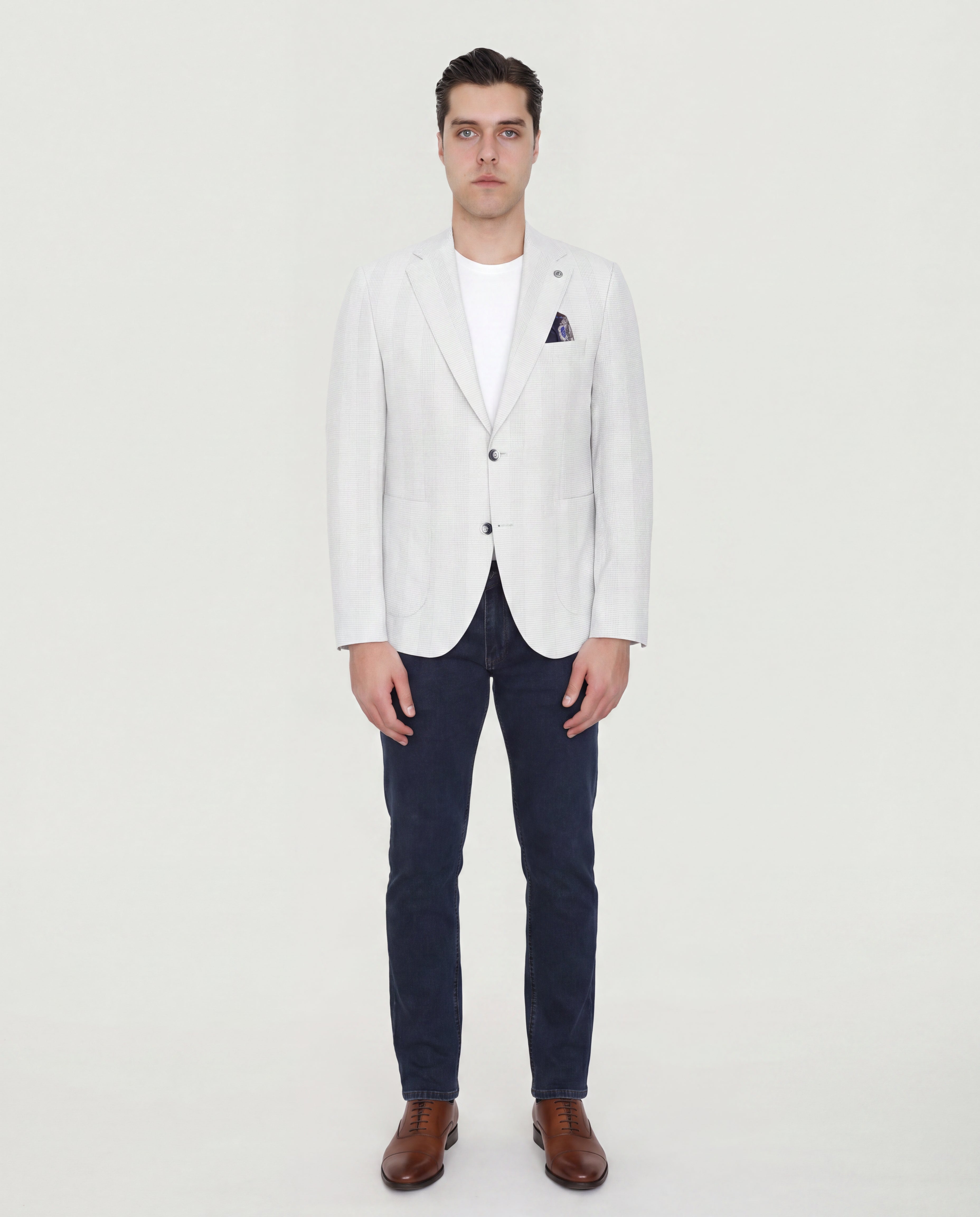 Light Blue Windowpane Sport Jacket