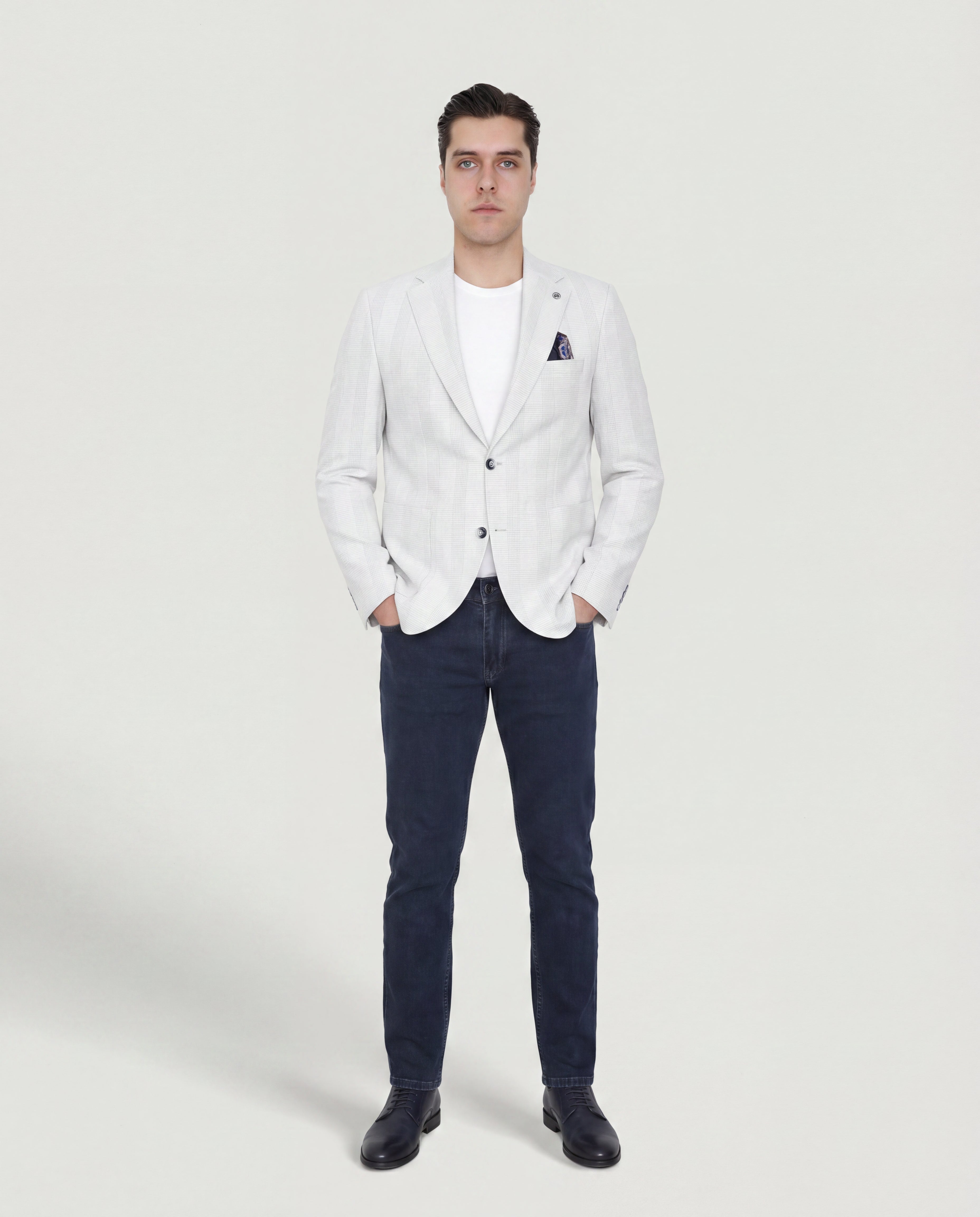 Light Blue Windowpane Sport Jacket