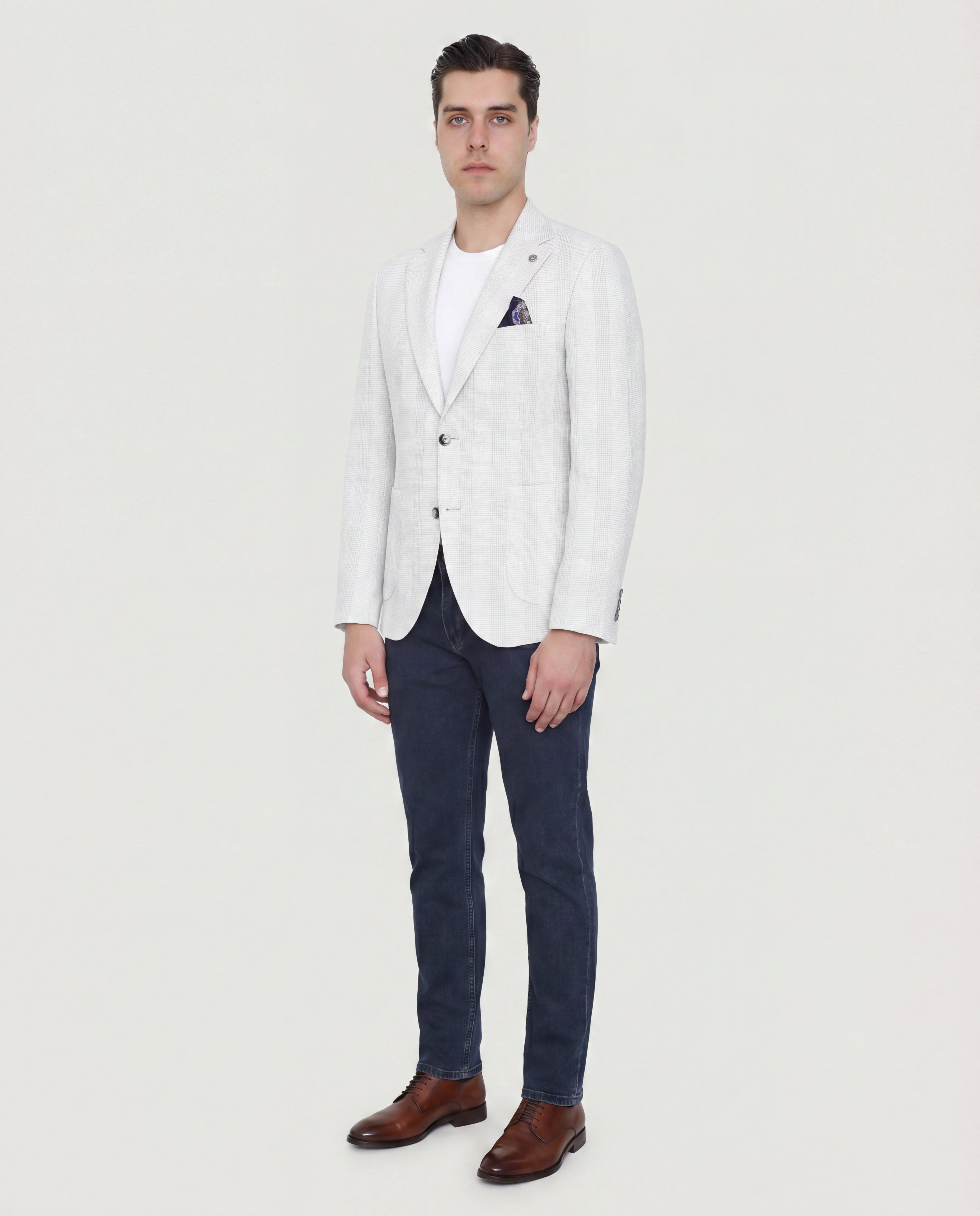 Light Blue Windowpane Sport Jacket