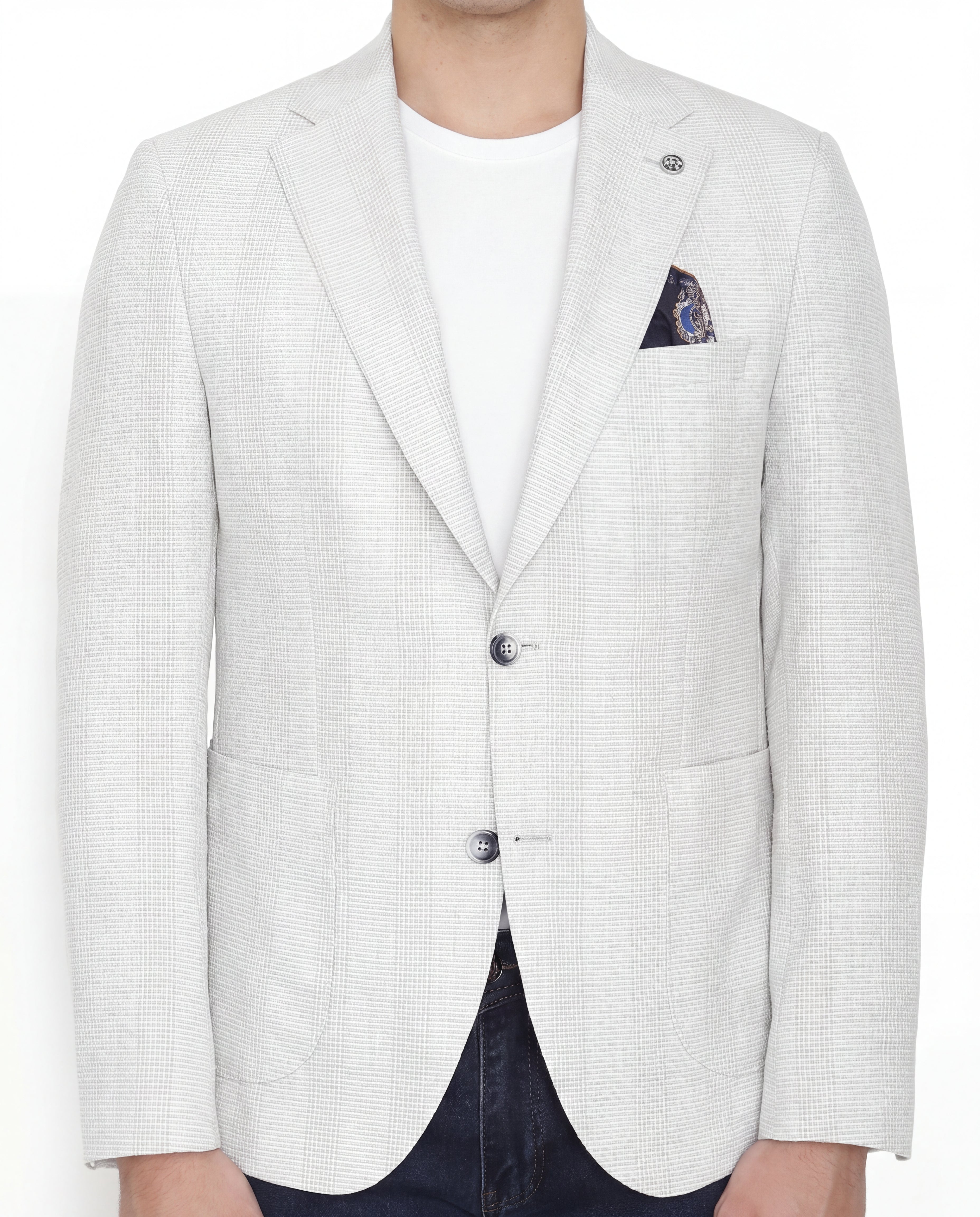 Light Blue Windowpane Sport Jacket