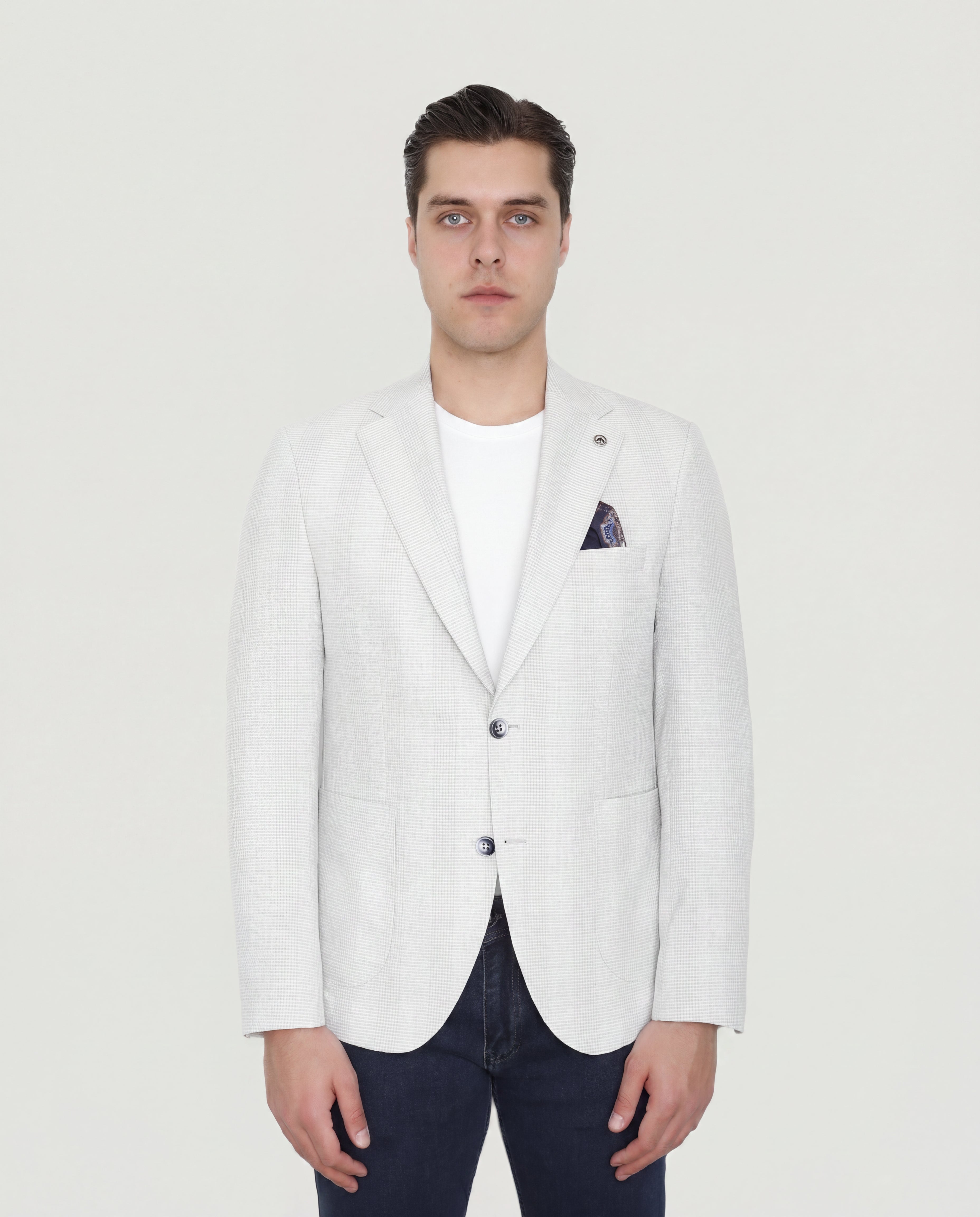 Light Blue Windowpane Sport Jacket