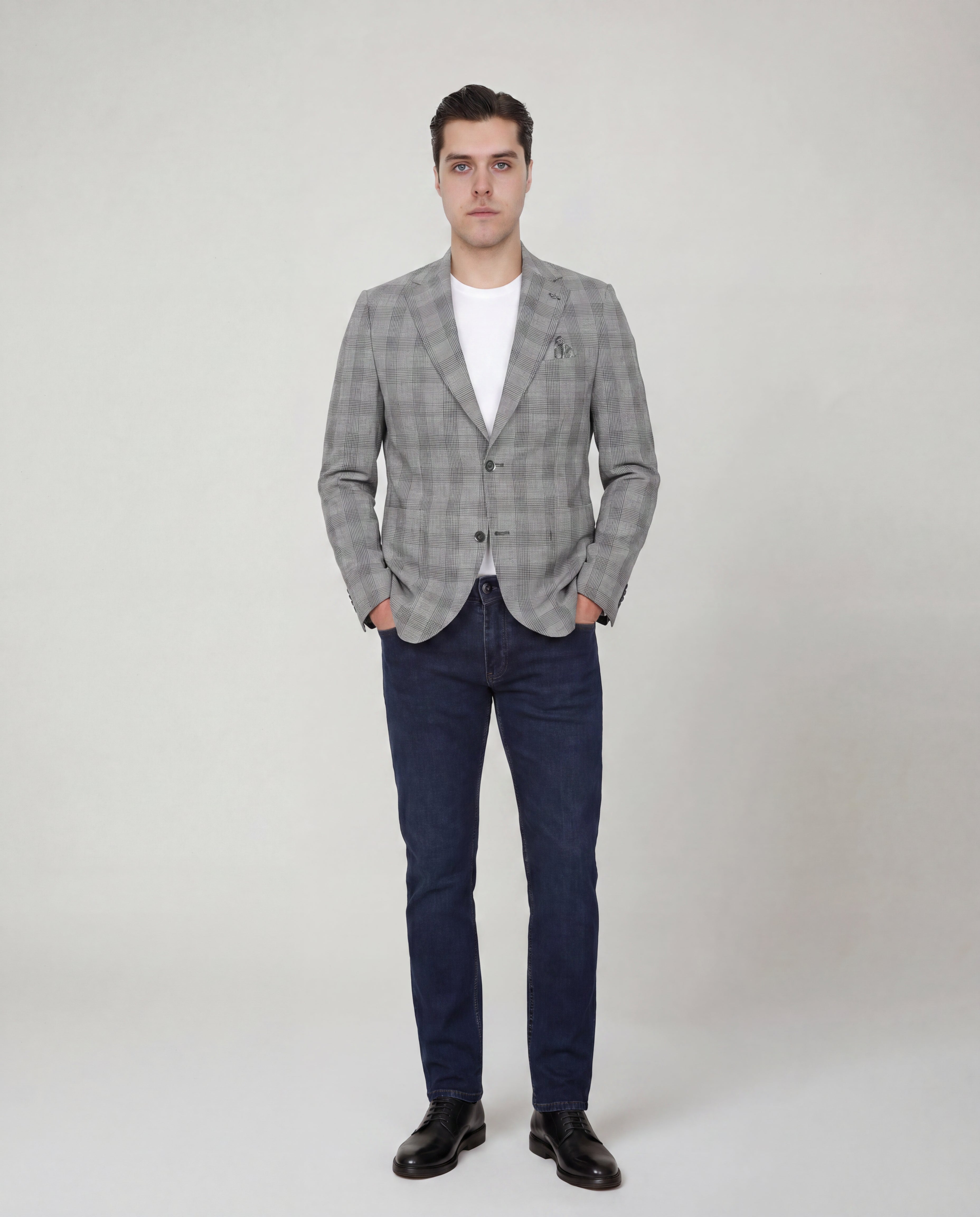 Grey Windowpane Sport Jacket
